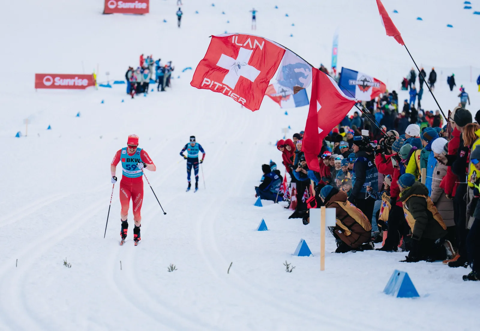 Ilan Pittier en course sur neige
